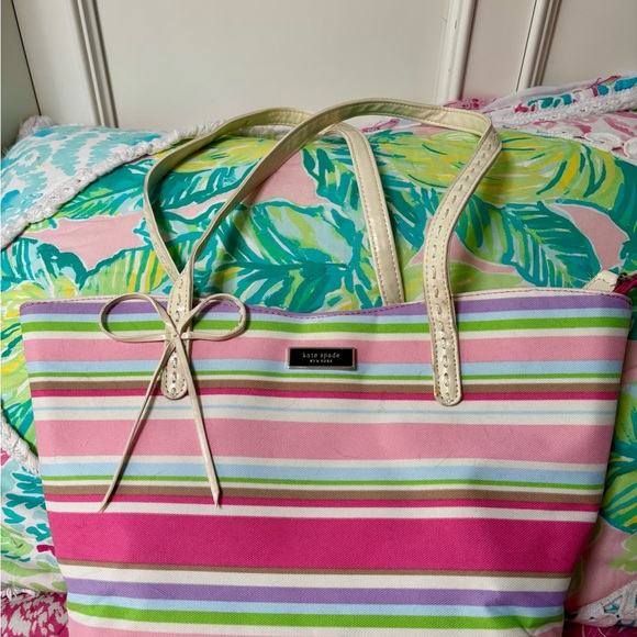 Kate Spade Multicolor Striped Tote - Picture 1 of 9